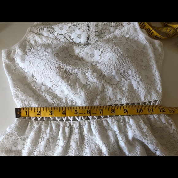 White lace lined mini dress Papaya S/M - Picture 5 of 8